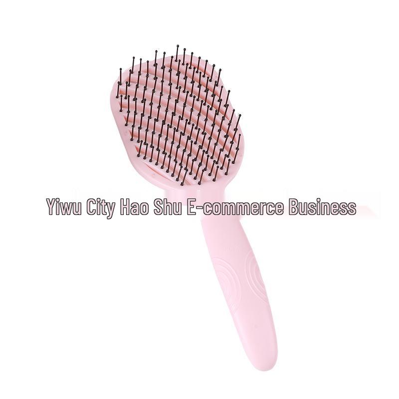 Dual-Use Candy Ribs Comb: Wet/Dry Hollow Scalp Massage & Volume Styling Comb