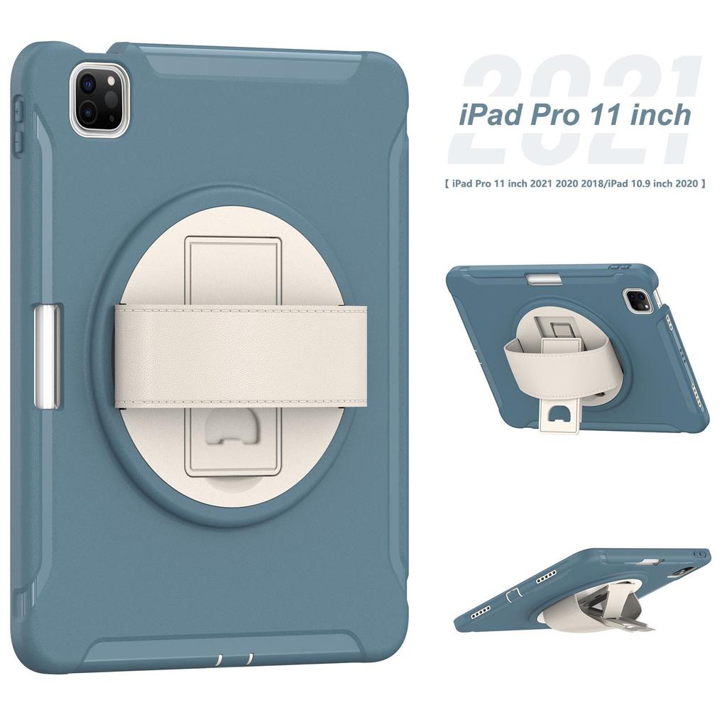 iPad Air5 (2022) Protective Case with 360° Rotating Stand for Hands-Free Use