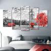 5 Panels Landscape Posters Canvas Painting Building Prints Red London Clock Modern Home Decor Wall Art Pictures For Living Room