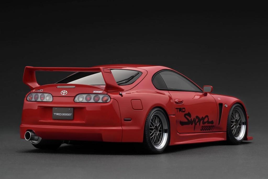 TK.Company Ignition Model 1/18 Scale Toyota Supra (A80) TRD 3000GT Red Finished Product IG3602