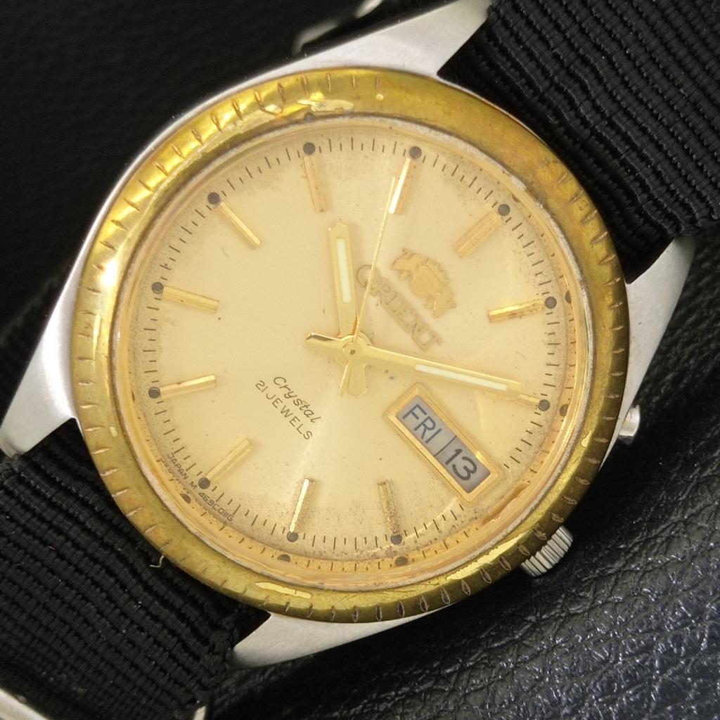 

ЯПОНСЬКИЙ ВІНТАЖНИЙ ORIENT CRYSTAL АВТОМАТИЧНИЙ 46941 ЧОЛОВІЧИЙ ГОДИННИК З ОРИГІНАЛЬНИМ ЦИФЕРБЛАТОМ a703595-1