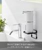 Yamazaki Jitsugyo Film Hook Soap Dispenser Storage Tray Black Main x x H8cm Hook Not Tower Floating Storage Washroom Storage 2182 Body Approx. W10.2