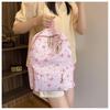 Women's Trendy Floral 3-Piece Backpack Set with Bow Print – Cute, Lightweight, and Versatile for Students