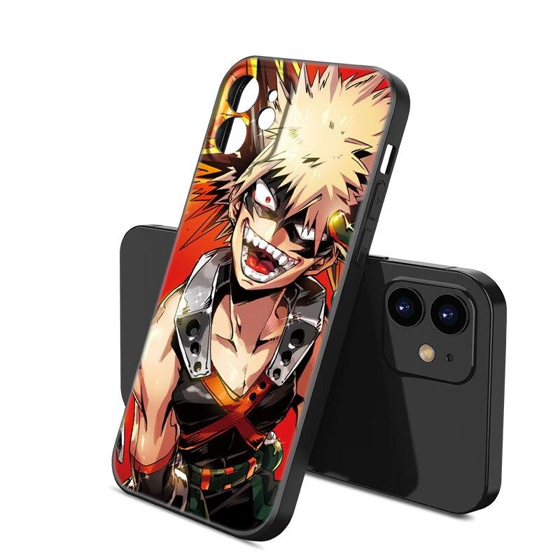 Pouzdro na telefon My Hero Academia pro Apple iPhone 13 12 Mini 11 Pro XS Max XR X 8 7 6S 6 Plus SE 2022 2020 5S 5 Měkký TPU Černý Kryt