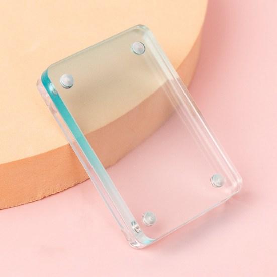 Card Brick Thickened Magnetic Suction Place Photos Gradient Colors Oblong Shape DIY Pictures Transparent See-through Photo Ornament Students Gift