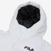 Fila Minimalist Hooded Windproof Warm Zipper Down Jacket Unisex Outerwear White FS2DJB4003X-OWH