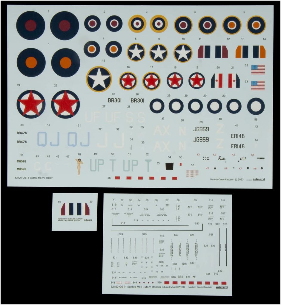 Eduard 1/48 Profipack Royal Air Force Spitfire Mk.5c Troop Plastic Model Kit EDU82126