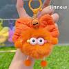 Bowknot Colorful Plush Rabbit Fur Keychain Cute Cartoon Design Perfect For Bags