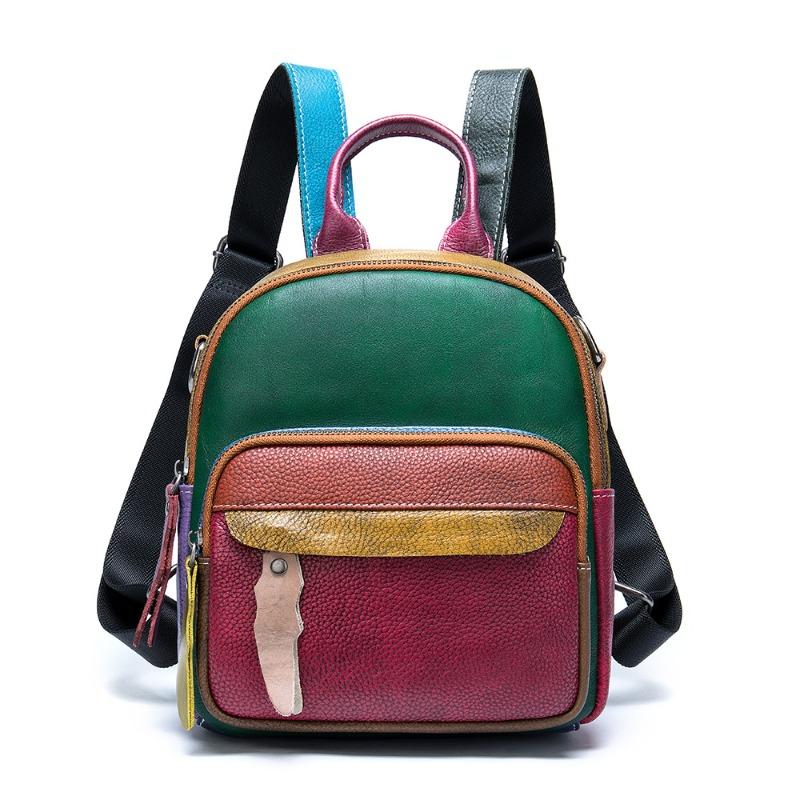 Genuine Leather Rubbed Vintage Women's Shoulder Bag Trendy Backpack