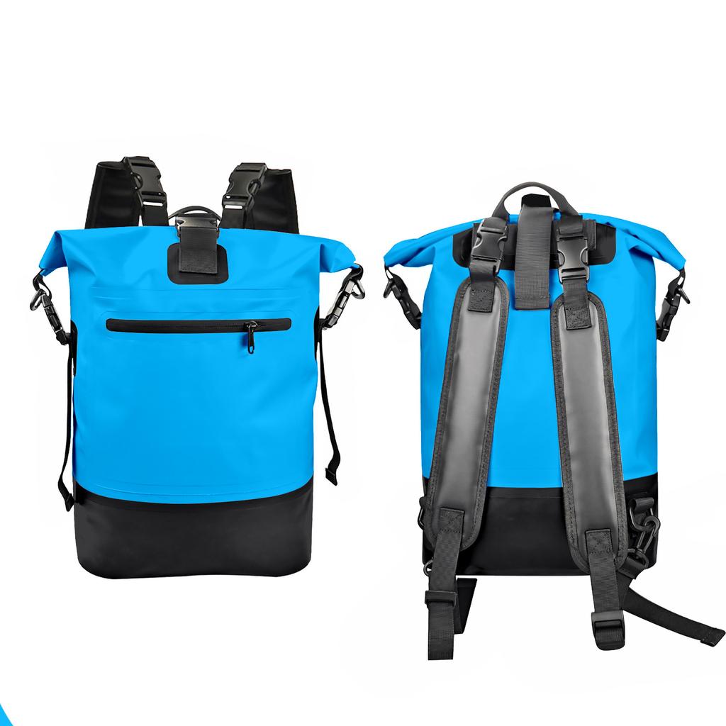 Outdoor Pvc Sports Mountaineering Bag, Rafting Camping Waterproof Bucket Bag Backpack Waterproof Dry Bag Backpack