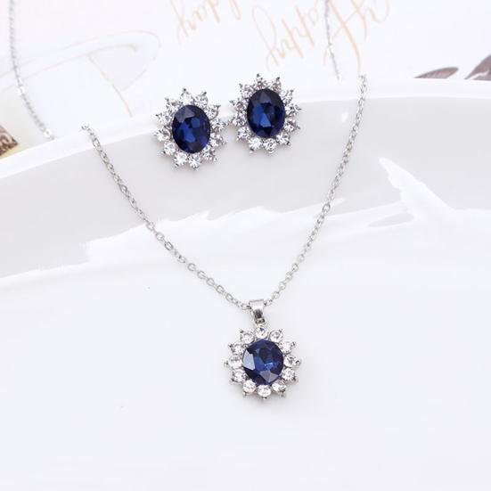 Jewelry Set Elegant Skin-friendly Alloy Fashion Earrings Jewelry Set for Party