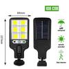 Lumină Stradală Solară LED COB Exterior Impermeabilă 3 Moduri Telecomandă Senzor de Mișcare PIR Lampă Solară Pentru Grădină Securitate Aplicație de Perete