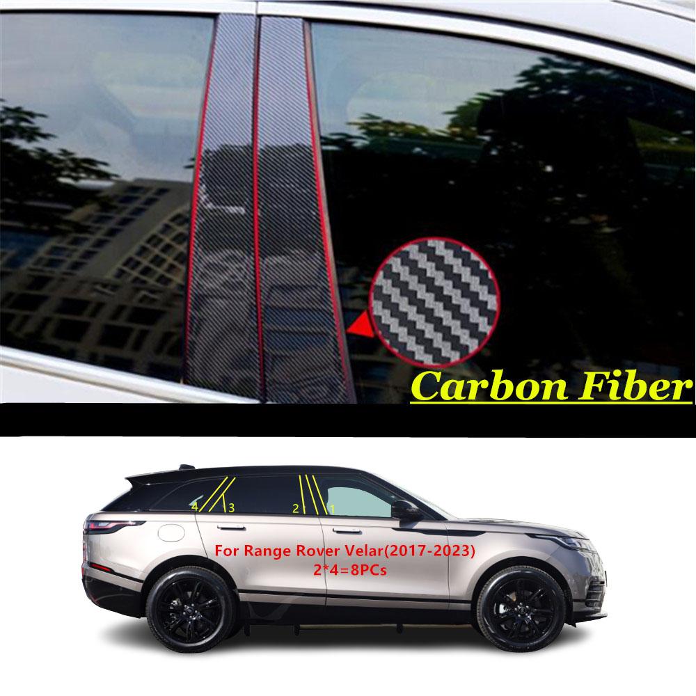 For Land Rover Range Rover Velar 2017 2018 - Car PC Material Pillar Post Cover Door Trim Window Molding Sticker Plate