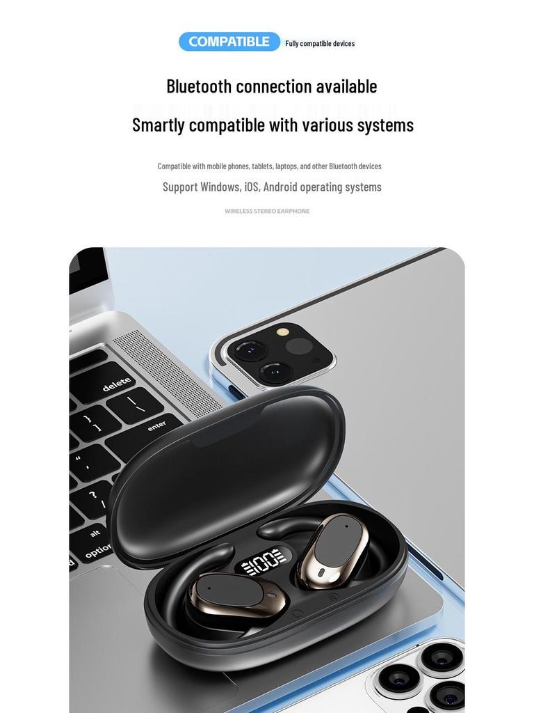 M57 Bluetooth TWS Sports Earphones - Long Battery Life, Over-Ear, Wireless, High Value