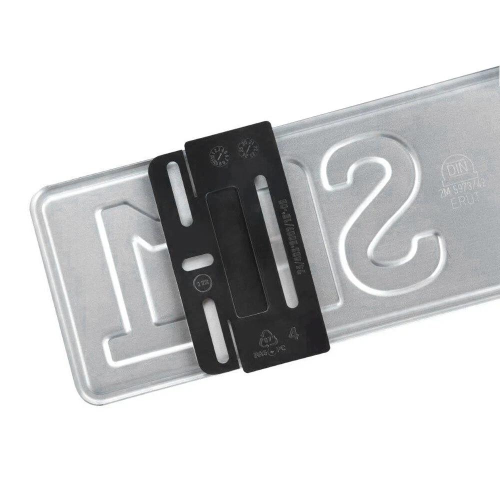 4pc Stainless Steel Car Number Plate Holder Black EU Style License Plate Frame Cover Anti-Corrosion Car Accessories