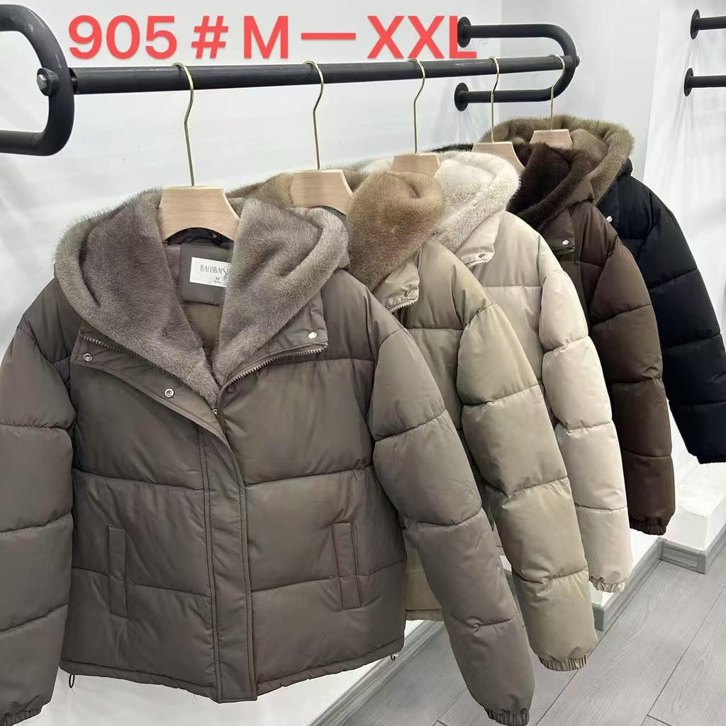 Fake Two-piece Stitching Puffer Jacket Women's Loose Thickened Warm Cotton-padded Coat With Fur Lining