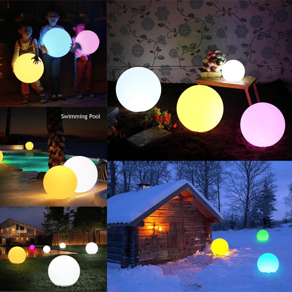 Ballon de plage gonflable 16 pouces à LED phosphorescentes, 13 couleurs, télécommande, jouet flottant pour piscine/fête – Convient aux enfants