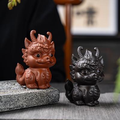 Purple Sand Lucky Zodiac Dragon Tea Pet Decoration Creative Personalized Home Tea Table and Tea Set Accessories