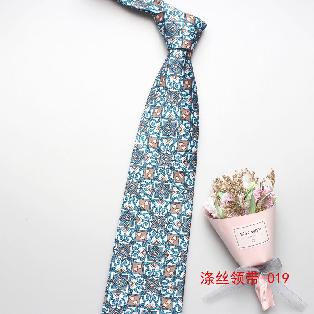 9Cm Men'S Tie, Polyester Silk Exquisite Printed Tie, Business Casual Suit Tie