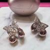 Transparent Butterfly Earrings Exquisite Wings Ear Clip Flash Rhinestone Ear-Clip  Masquerade