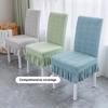 Stretch Chair Cover Skirted One Piece Dining Chair Slipcover Elastic Fabric Durable Texture Fit Most Standard Chairs