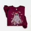 Vintage Lace Ghost Halloween Sweatshirt