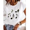 Y2k Love Heart Print Women Summer T Shirt Girl O Neck Funny Y2K Tops Tee Female 90s Casual Clothing