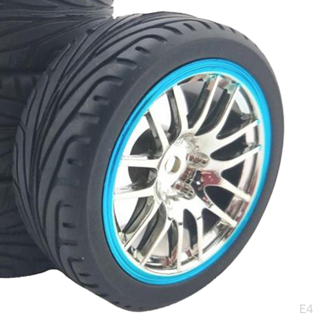 4 Pieces 66mm Rubber Tire for 144001 124018 124019 HSP Model Crawler diy