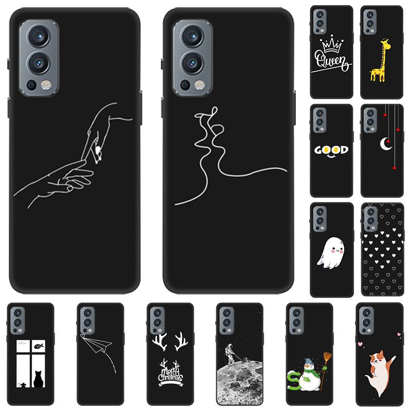 Black Silicone Case For OnePlus Nord 2 5G Phone Case Cover Soft Funda For One Plus OnePlus Nord 2 Back Cover Case 1+Nord 2 Nord2