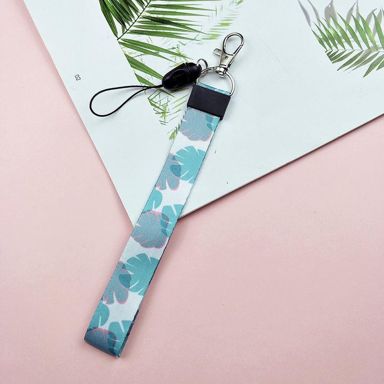Elegant Small Leaf Detachable Lanyard and Wrist Strap Set for Women