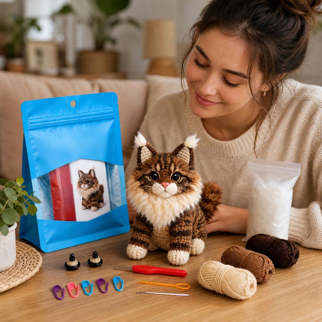 Animal Crochet Kit for Beginners, Lover Gift, Decoration Set