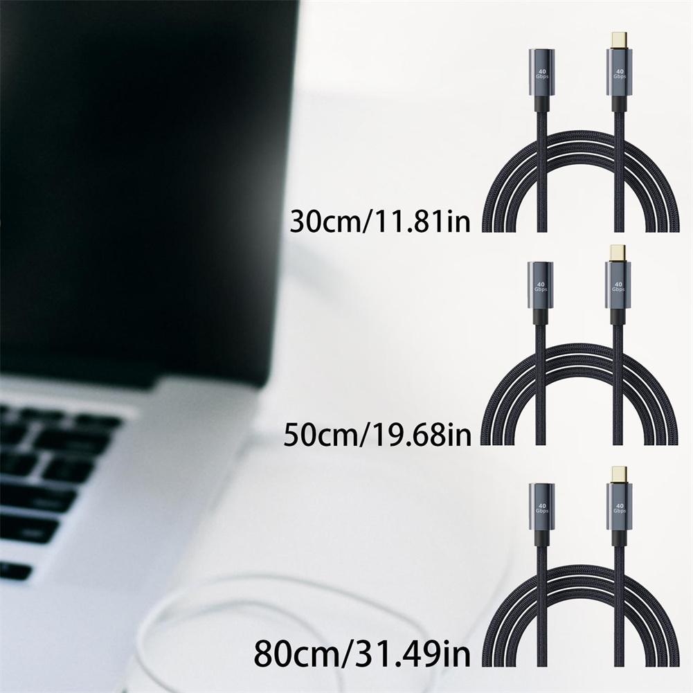 Type-C USB 4.0 40Gbps Data Charging Cable 100W 5A Fast Charge Cable 8K 60HZ Audio Video Transmission For USB C Devices