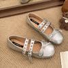 White Retro Ballet Style Light Mouth Flat-soled Single Shoes Women's 2025 New Spring and Autumn Versatile French Soft-soled Mary Jane Shoes