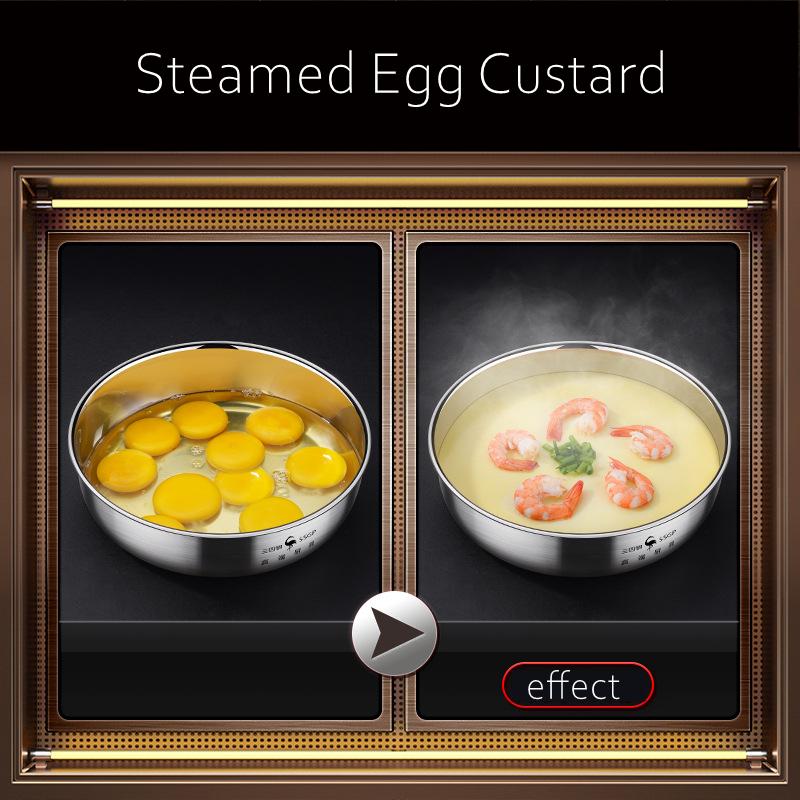 Aburitor de cremă de ouă din oțel inoxidabil 304, certificat LFGB, cu capac respirabil, cu diametrul de 21 cm, bol pentru salată, lavoar de acasă