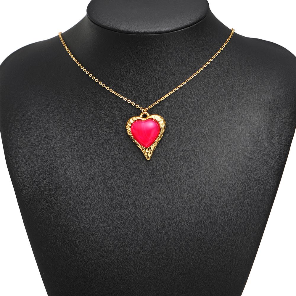 4pcs Stainless Steel Artificial Stone Heart Charms for DIY Bohemian Jewelry Findings Necklace Pendants Vintage Earrings Making
