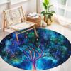 1 Stück Baum des Lebens Runddruck Teppich - Heimdekoration Teppich für Wohnzimmer Schlafzimmer Bodenbelag Computerstuhl Bereichsteppich