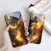 Golden Phoenix Nirvana For Samsung A 31 32 A33 A34 35 14 A15 13 16 25 26 50 52 53 54 55 56 70 71 72 73 Golden Glass Phone Case