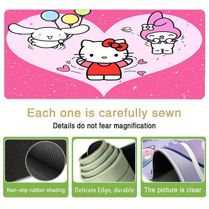 1pc Hello Kitty Friends Heart Computer Pad with Vibrant Print, Mouse Pads for Desk 172