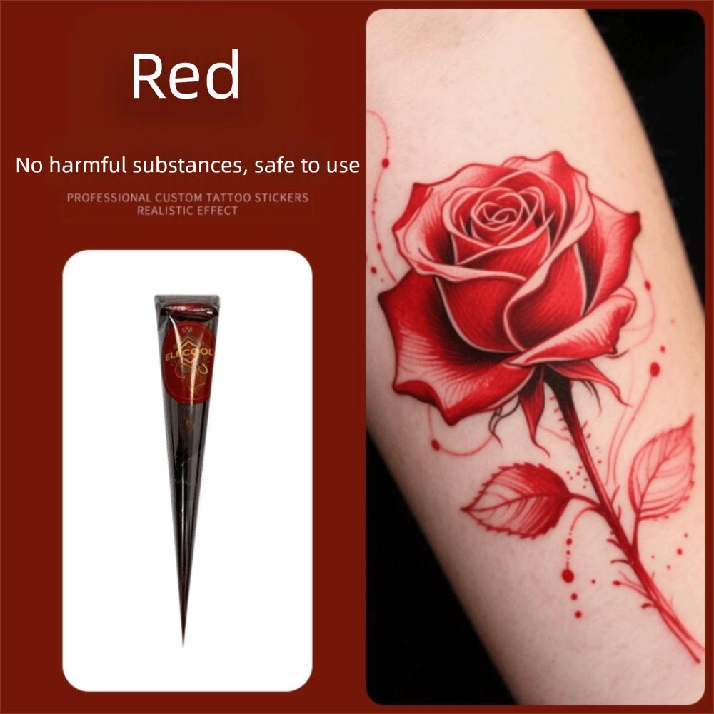 

Black Brown Henna Paste Cone Easy-To-Use Temporary Tattoo Paste Henna Tattoo Cream Henna Tattoo червоний
