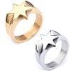 Vintage Hexagram Stainless Steel Ring Fashion Jewelry Elegant Accessory