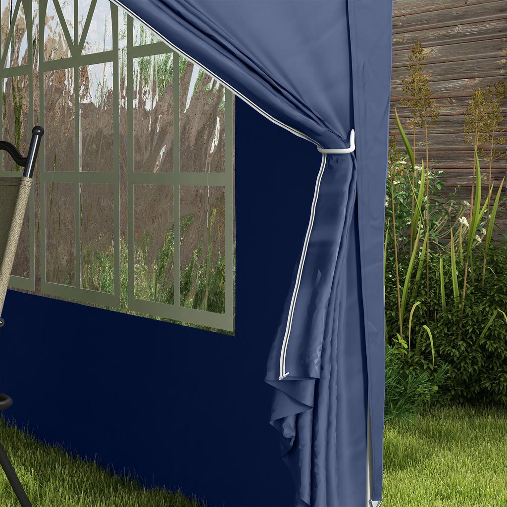 3x3(m) Pop-Up Gazebo, with Curtain Walls and Windows, Blue