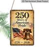 2D Flat 1pc Aluminium Decorative Sign Featuring Patriotic American Pride Flag Design with Fireworks, Liberty Bell and Stars Marking 1776 To 2026