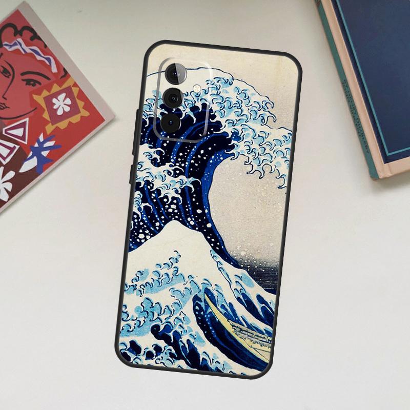 Japanese Style Ukiyo-e Art Case For Samsung Galaxy A13 A53 A33 A23 A06 A56 A16 A36 A55 A35 A17 A54 A34 A14 A52 A32 A15