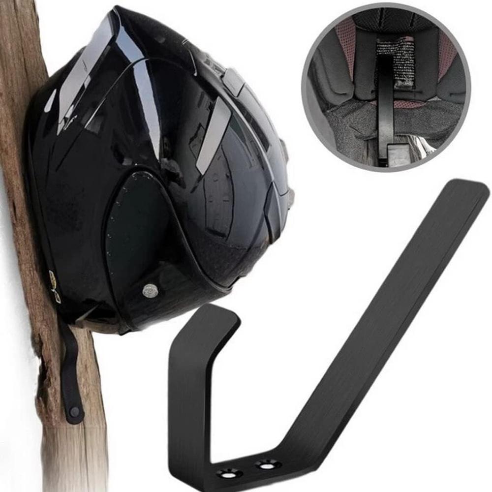 2 Pack Motorcycle Helmet Hooks, Multipurpose for Jackets, Keys, Bags, Heavy Duty Wall Hooks for Kitchen Cabinets and Home Doors