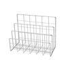 Iron Art Tri-Grid Bookshelf: Creative Desktop Organizer & Decorative File Rack