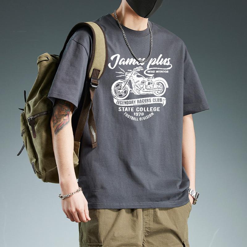 

Новая хлопковая футболка с принтом, круглым вырезом и короткими рукавами для мальчиков. Модная инстаграм-мода. Свободная универсальная одежда для лета. 3XL