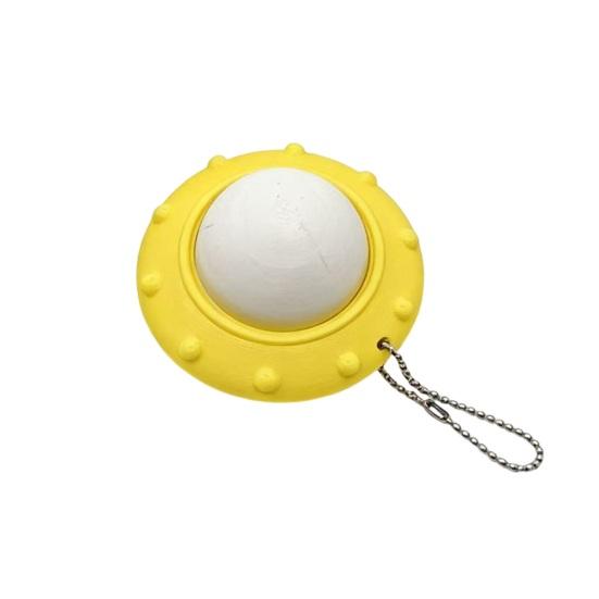 Decompression Toy Compact Size Flying Saucer Clicker Charm Key Chain with Tactile Feedback Stress Relief Quiet Fidget Toy