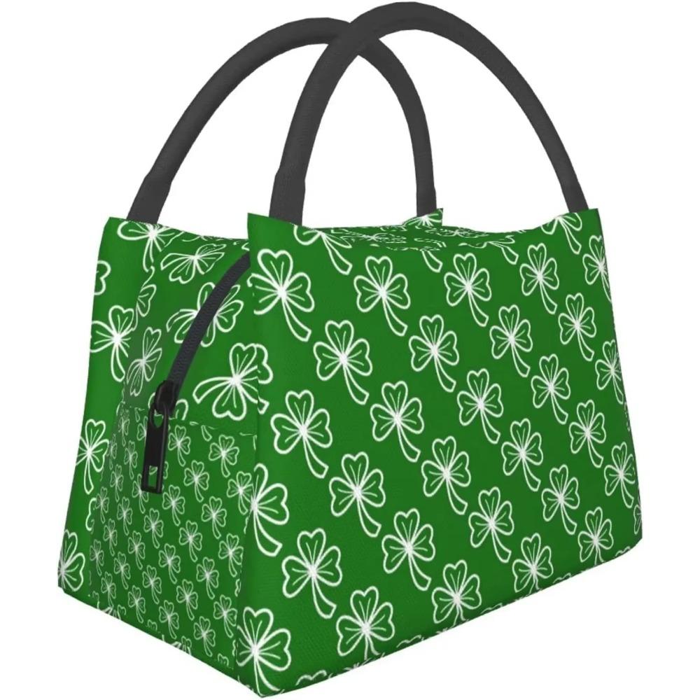 St. St. Patrick's Day Grünes Kleeblatt Klee Lunchtasche Tragbar Wiederverwendbar Isolierte Lunchbox für Frauen Männer Arbeit Schule Picknick Reise