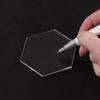 20/50Pcs Clear Acrylics Sheets 3Inch Hexagonal Sheets Hexagonal Acrylics Slices for Drawing Painting Handmade Craft