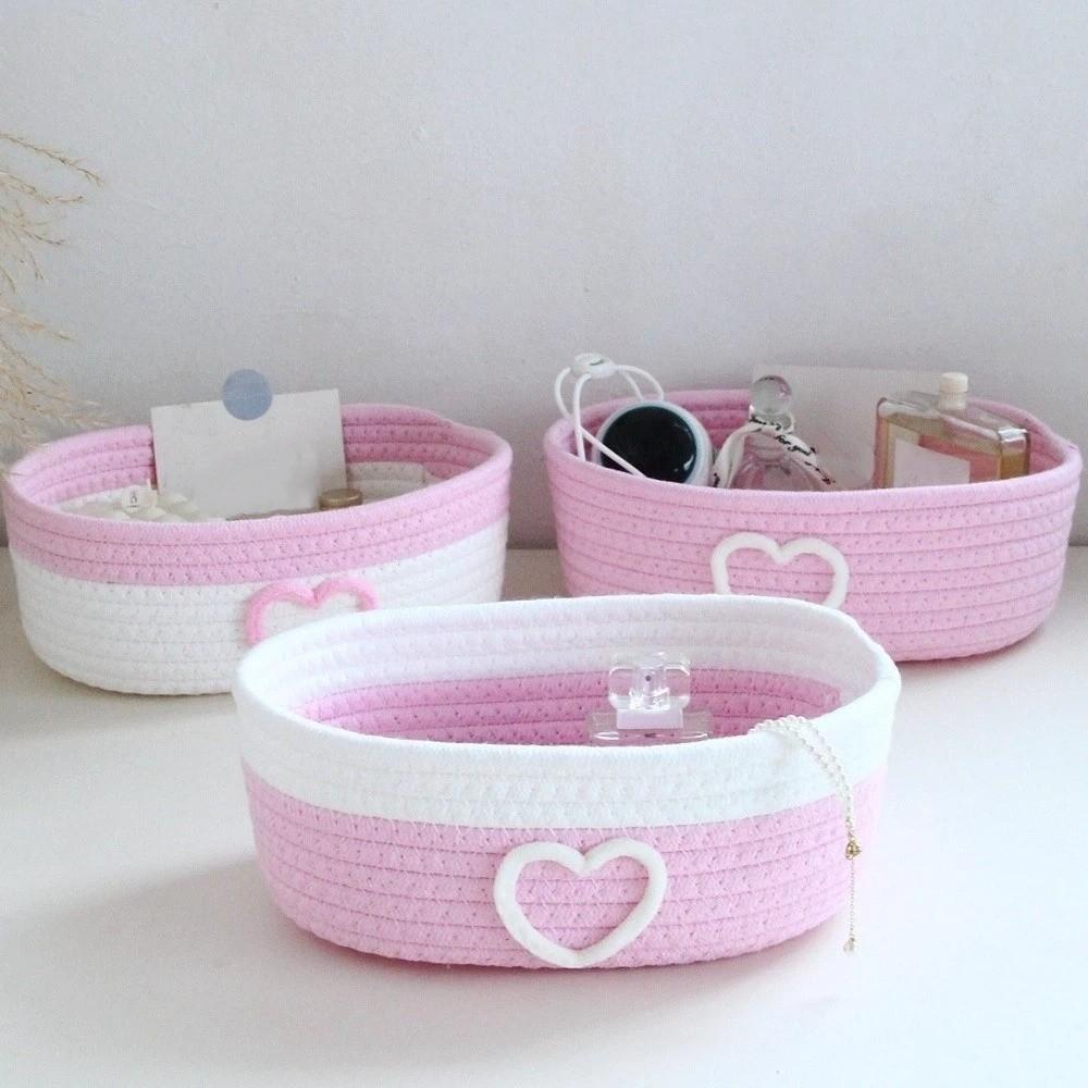 Cotton Rope Stationery Storage Box Handmade Toys Storage Basket Cosmetics Storage
